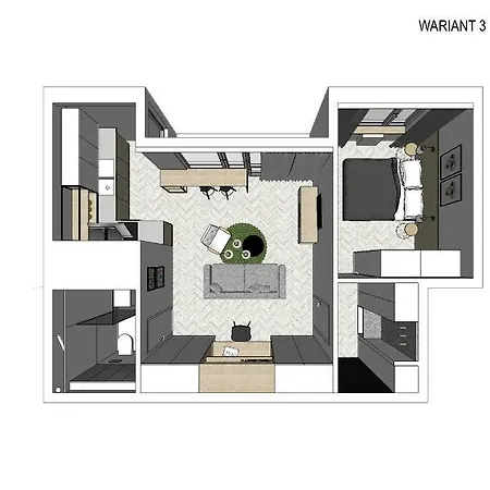 Okno Na Spodek アパート カトヴィツェ